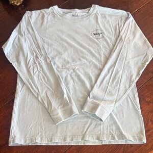 Coastal Cotton Long-Sleeve Crewneck Shirt - Light Blue